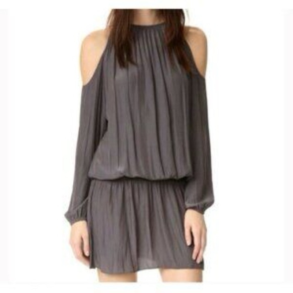RAMY BROOK Lauren Cold Shoulder Dress in Gunmetal